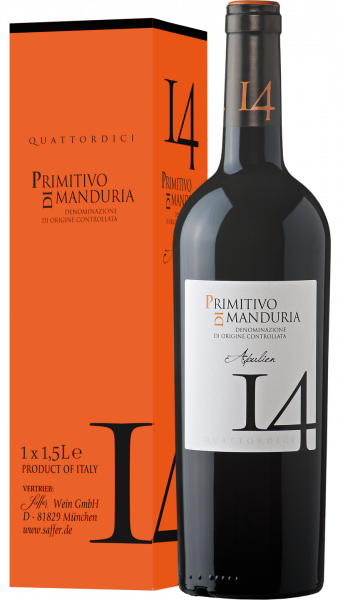 Primitivo di Manduria DOC 14 Magnum GEPA Contessa Marina Apulien Rotwein trocken