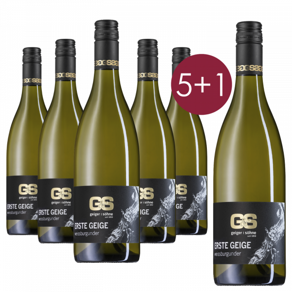5+1 Aktionspaket: Erste Geige Weißer Burgunder QbA trocken (6 x 0,75 L)