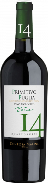 Bio-Primitivo Puglia IGT 14 Contessa Marina Apulien Italien Rotwein halbtrocken