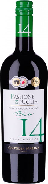 Passione di Puglia BIO Rosso IGT 14 Contessa Marina Rotwein Apulien trocken