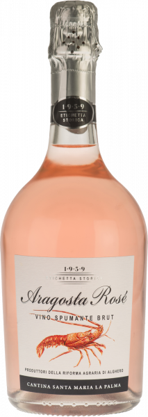 Aragosta Rosé Spumante Brut Santa Maria la Palma Sardinien Schaumwein