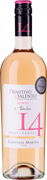 Primitivo Salento IGT Rosato 14 Contessa Marina Apulien Roséwein trocken