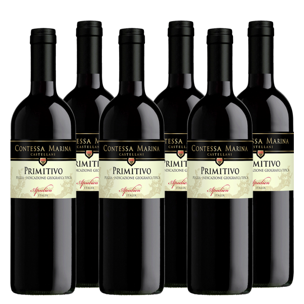 Weinpaket Primitivo Puglia IGT Contessa Marina