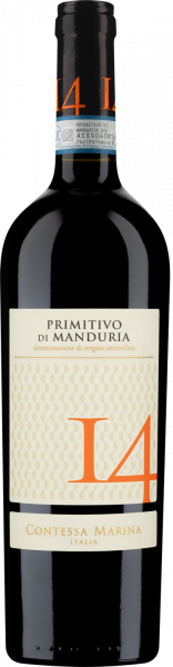 Primitivo di Manduria DOC 14 Contessa Marina Apulien Rotwein trocken