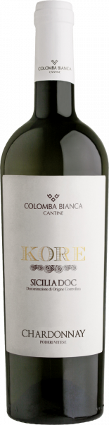 Bio-Chardonnay Sicilia DOC Kore Colomba Bianca Sizilien Weißwein trocken