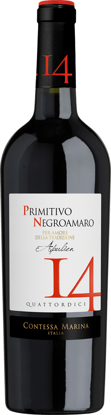 Primitivo Negroamaro Puglia IGT 14 Contessa Marina Apulien Rotwein  halbtrocken | Rotwein | Weinart | Wein | Saffers WinzerWelt