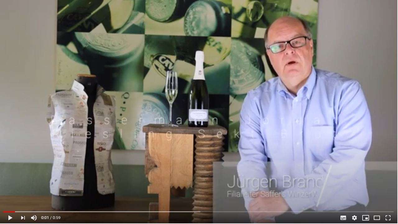Bassermann-Jordan Riesling Sekt Brut QbA Pfalz Schaumwein Bassermann-Jordan Schaumwein trocken