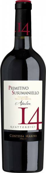 Primitivo Susumaniello Puglia IGT 14 Contessa Marina Apulien Rotwein halbtrocken