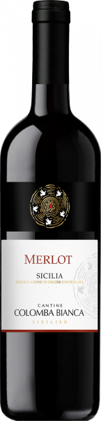 Merlot Sicilia DOC Colomba Bianca Sizilien Rotwein trocken