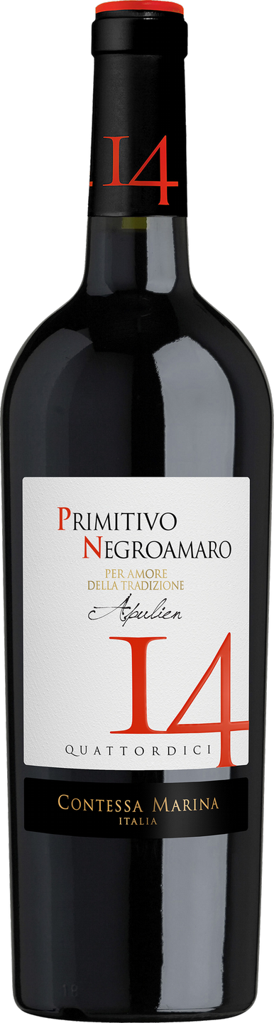 Primitivo Negroamaro Puglia IGT 14 Contessa Marina Apulien Rotwein  halbtrocken | Rotwein | Weinart | Wein | Saffers WinzerWelt